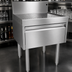 Thumbnail image #3 for Glastender Underbar Drainboard Half Cabinet with Door, 24-Inch Wide x 24-Inch Deep, Stainless Steel