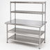 Thumbnail image #3 for Eagle AdjusTable Two-Tier Heavy-Duty Stainless Steel Work Surface System with Double Overshelves, 36W x 30D