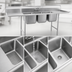Thumbnail image #3 for Eagle Group 314 Series Three-Compartment 304 Stainless Steel Sink with 9-1/2 Inch Backsplash