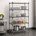 Thumbnail image #3 for Eagle Valu-Master Quad-Adjust 4-Tier Wire Shelving Starter Unit, 36 x 18 x 74 Inches, Pewter Gray Epoxy