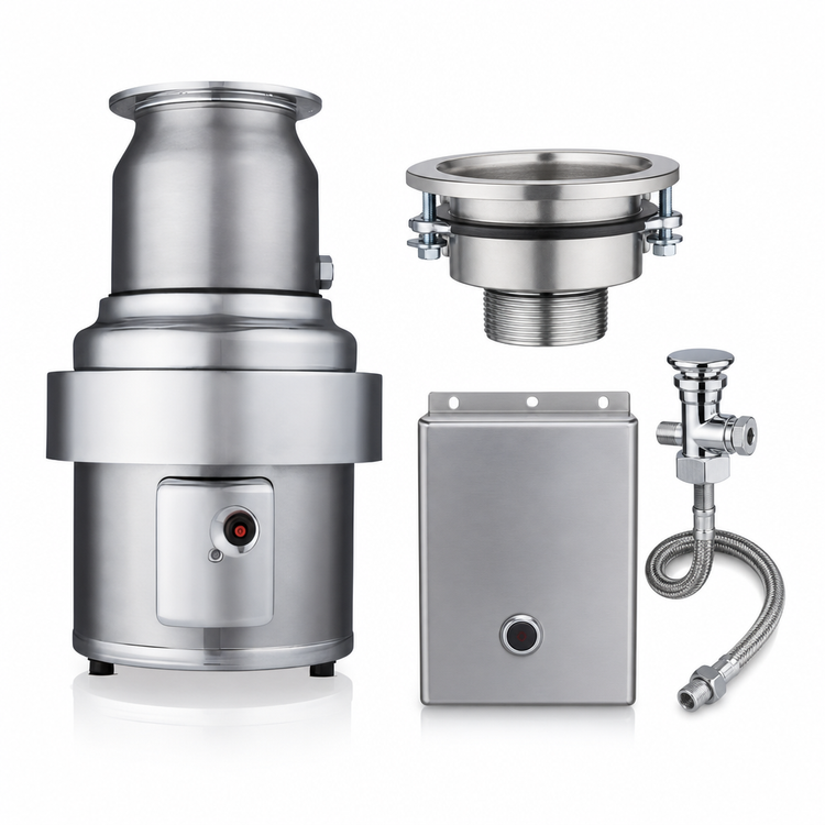 Product image #3 for InSinkErator SS-500 Complete Trough-Mount Food Waste Disposer Package, 5 HP, 6-5/8-Inch Diameter Inlet, Stainless Steel