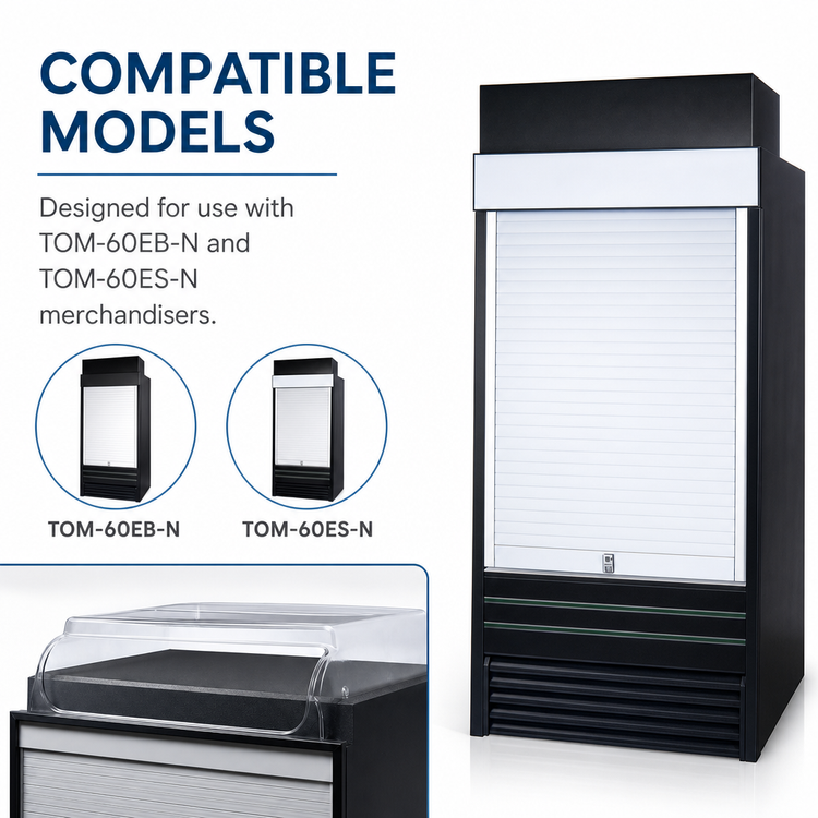 Product image #3 for Turbo Air Hard Plastic Security Cover for TOM-60EB-N and TOM-60ES-N Tabletop Merchandisers