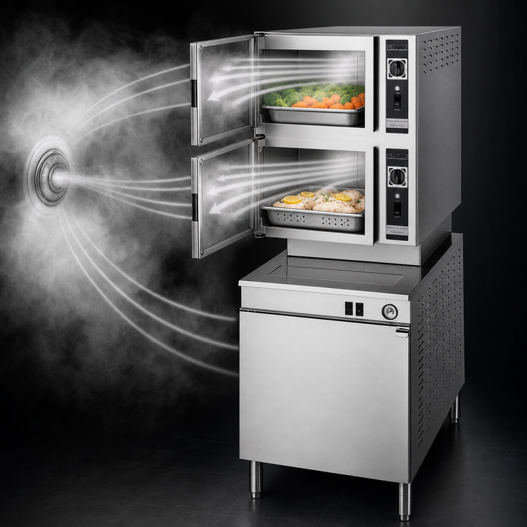 Product image #3 for Cleveland Classic Convection 24-Inch 2-Compartment Pressureless Gas Convection Steamer