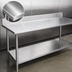 Thumbnail image #3 for Duke 84-Inch x 36-Inch Stainless Steel Work Table with 5-Inch Riser and Stainless Undershelf