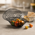 Thumbnail image #3 for Birdnest Oval Wire Serving Basket with Black Finish, 9 x 6 x 3 Inches