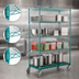 Thumbnail image #3 for Eagle QuadTruss 4-Tier Stationary Wire Shelving Starter Unit with Dunnage Shelf, 48 x 24 x 74 Inches, EAGLEbrite Zinc Finish