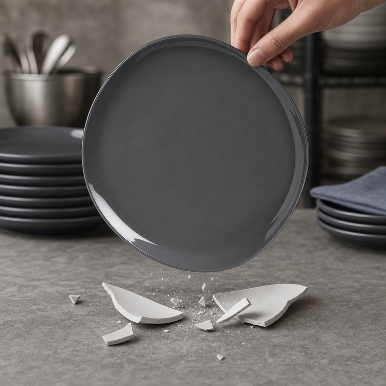 Product image #3 for American Metalcraft Crave Storm 11 1/8-Inch Round Coupe Melamine Plate
