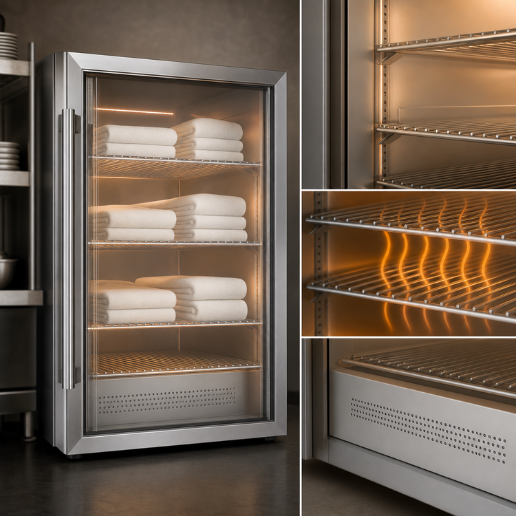 Product image #4 for Accucold 24 Inch Undercounter Heated Blanket Warmer Cabinet with Glass Door