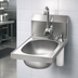 Thumbnail image #3 for Eagle Group Wall-Mount 304 Stainless Steel Hand Wash Sink with Battery-Powered Electronic Faucet, Soap Dispenser and Basket Drain