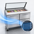 Thumbnail image #3 for Continental Refrigerator Mighty Top SW48N18M-HGL-D 48-Inch Two-Section Sandwich Prep Table with Hinged Glass Lid and Drawers