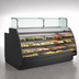 Thumbnail image #3 for Structural Concepts Fusion® Open Curved Preparation/Self-Service Refrigerated Display Case with Rear Storage, Remote DX, 123-1/4 Inch Wide