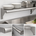 Thumbnail image #3 for Advance Tabco Special Value Series Wall-Mounted Stainless Steel Shelf, 48 x 15 Inches, 18 Gauge, Satin Finish