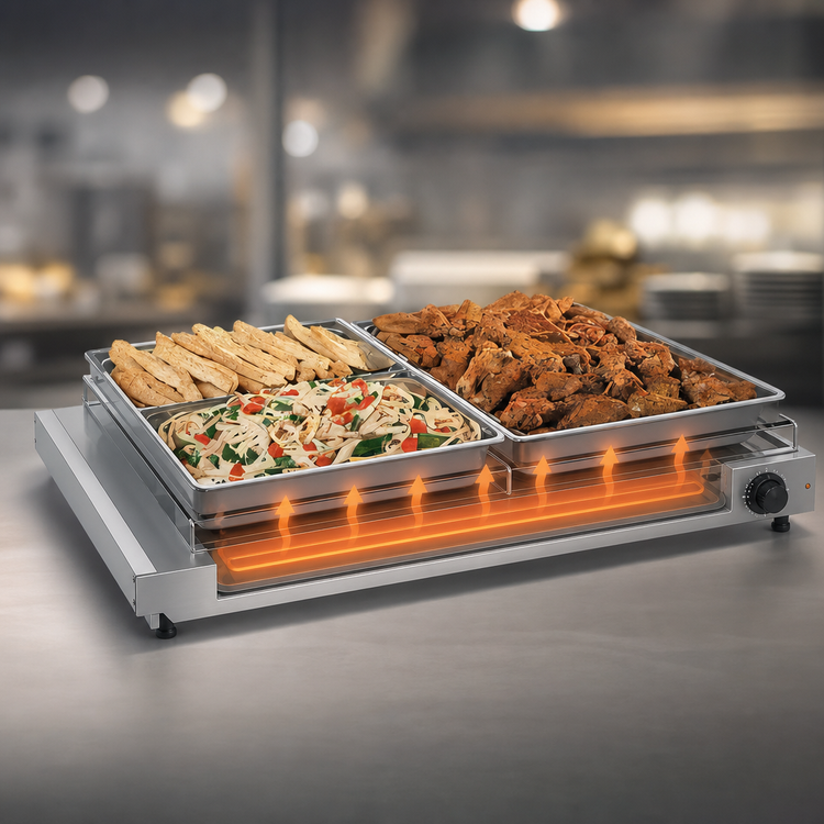 Product image #3 for Hatco Glo-Ray Freestanding Heated Shelf, 18-Inch W x 6-Inch D, Adjustable Thermostat