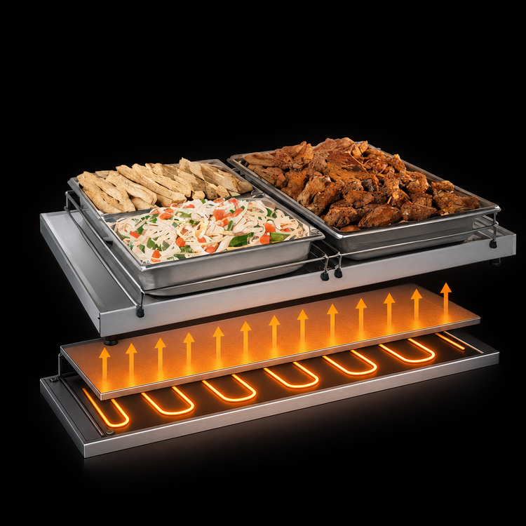 Product image #3 for Hatco Glo-Ray 42-Inch Freestanding Heated Shelf with Stainless Steel Top, 15-3/4-Inch Deep