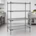 Thumbnail image #3 for Eagle Valu-Master Quad-Adjust® 4-Tier Stationary Wire Shelving Starter Unit, 60W x 24D x 74H, Pewter Gray Epoxy
