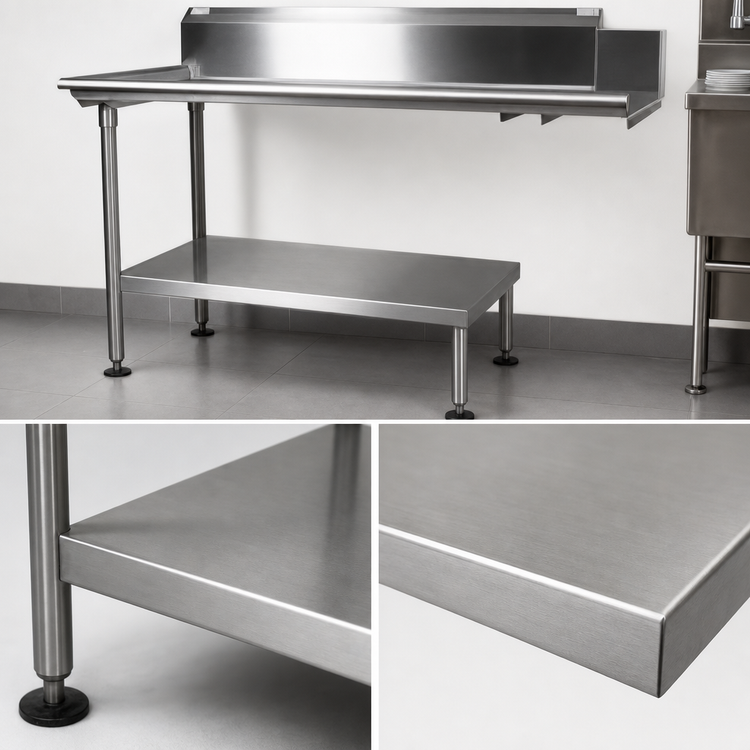 Product image #3 for John Boos 65-5/8" W x 24-1/8" D Stainless Steel Dishtable Undershelf