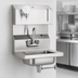 Thumbnail image #3 for Wall-Mount Hand Sink with Faucet, Towel & Soap Dispensers, 14 x 10 x 5-Inch Bowl, 304 Stainless Steel