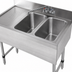 Thumbnail image #3 for Advance Tabco Special Value Series 36-Inch 2-Compartment Stainless Steel Bar Sink Unit with Left Drainboard and Splash-Mount Faucet