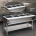 Thumbnail image #3 for Eagle Group 4-Opening Liquid Propane Water Bath Hot Food Table with Open Base and Undershelf, 63-1/2 Inch Wide