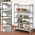 Thumbnail image #4 for Cambro Camshelving Premium Stationary 4-Tier Starter Unit, 21 x 60 x 84 Inches, Vented and Solid, Speckled Gray
