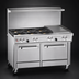 Thumbnail image #3 for Southbend Ultimate 48-Inch Gas Restaurant Range with 4 Star/Saute Burners, 24-Inch Thermostatic Griddle, Convection Oven, and Cabinet Base