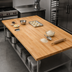 Thumbnail image #3 for John Boos 120 Inch x 60 Inch Edge Grain Laminated Northern Hard Rock Maple Work Table Top