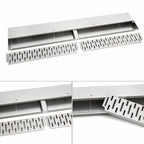 Thumbnail image #3 for John Boos UBDR-42 42-Inch Stainless Steel Underbar Drink Rail with Two Removable Perforated Grates