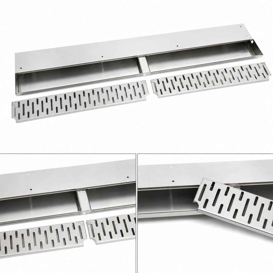 Two Removable Perforated Grates
