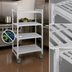 Thumbnail image #4 for Cambro Camshelving Premium 4-Shelf Vented Mobile Starter Unit, 21 x 42 x 75-1/4 in, Speckled Gray
