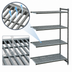 Thumbnail image #3 for Cambro Camshelving Basics Plus 4-Tier Vented Add-On Polymer Shelving Unit, 18 x 30 x 84 Inches, Brushed Graphite