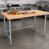 Thumbnail image #3 for John Boos 72 Inch x 36 Inch Wood Top Work Table with Galvanized Base and Adjustable Bracing