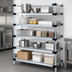 Thumbnail image #3 for Quantum Stationary Solid Shelving Starter Kit, 54 x 18 x 74 Inches, 5 Shelves