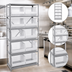 Thumbnail image #3 for Quantum Heavy-Duty Wire Shelving Unit with 6 Shelves and 10 Clear Bins, 18 x 36 x 75 Inches