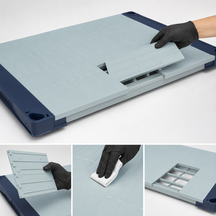 Product image #3 for MetroMax 4 24 in. x 24 in. Solid All-Polymer Shelf with Microban Antimicrobial Protection