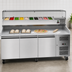 Thumbnail image #3 for KoolMore Commercial 79.5-Inch Granite Top Refrigerated Pizza Prep Counter, 3-Section, Stainless Steel