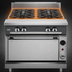 Thumbnail image #3 for Vulcan V Series Heavy Duty 36-Inch Gas Range with (2) 18-Inch French Tops and Standard Oven