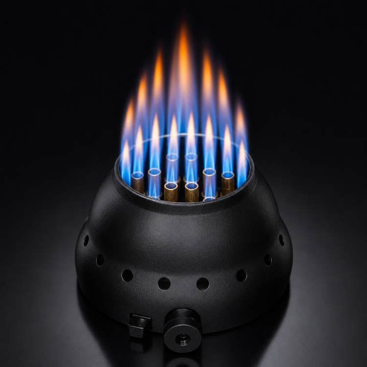 Product image #3 for Town Equipment 16-Tip Propane Volcano Burner with Plate for 13-Inch or 16-Inch Chamber