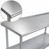 Thumbnail image #3 for Advance Tabco 108-Inch x 36-Inch 16-Gauge 430 Stainless Steel Work Table with 1-1/2-Inch Rear Up-Turn and Adjustable Undershelf