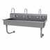 Thumbnail image #3 for Advance Tabco 60-Inch Wall-Mounted Multiwash ADA Hand Sink with 3 Gooseneck Faucets