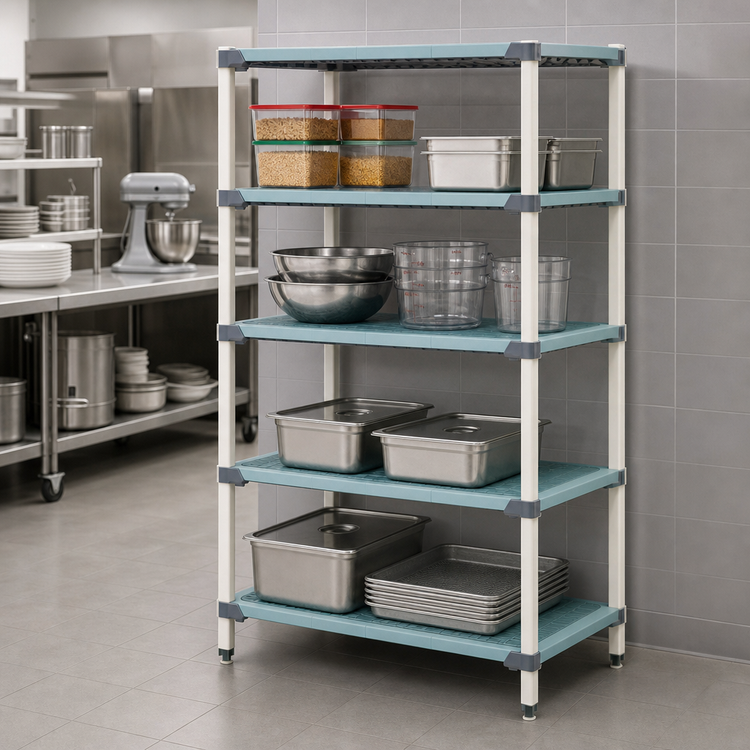 Product image #3 for MetroMax i 4-Shelf Starter Polymer Shelving Unit, 30W x 24D x 63H