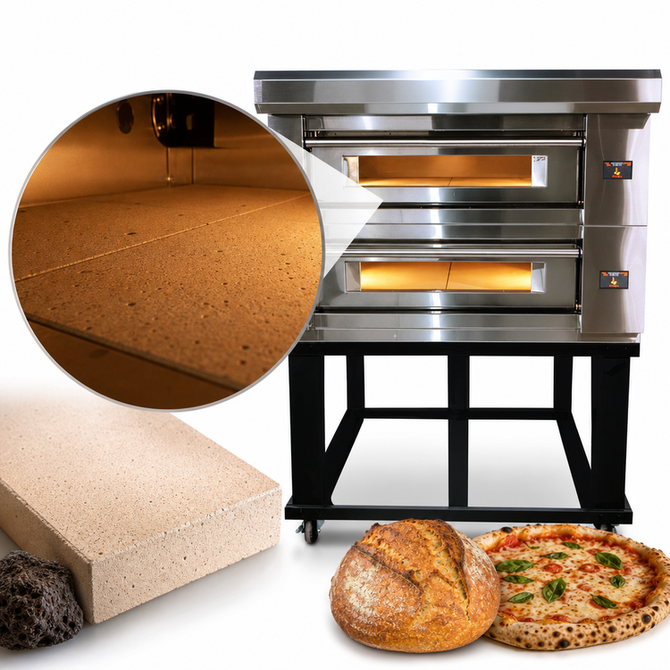 Product image #4 for Marra Forni ELST37-36/2 Two-Deck Electric Stackable Stone Hearth Deck Oven