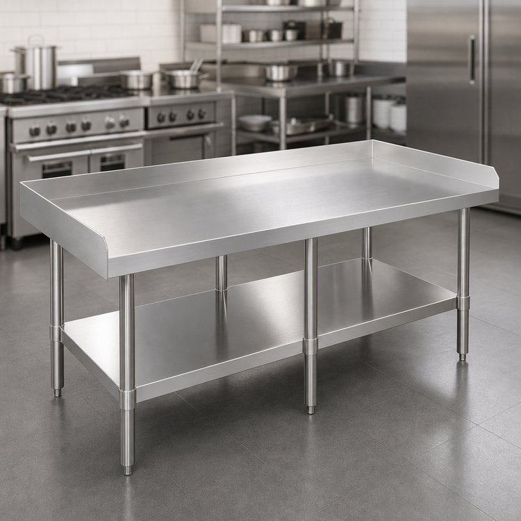 Product image #3 for Mixrite Stainless Steel Equipment Stand with Adjustable Undershelf, 48-1/4"W x 36"D x 25-3/4"H