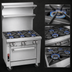 Thumbnail image #3 for Southbend Platinum 48-Inch Heavy Duty Commercial Gas Range with 8 Open Burners, Standard Oven Base, and 12-Inch Cabinet