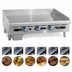 Thumbnail image #3 for Imperial ITG-72 72-Inch Countertop Gas Griddle with Thermostatic Controls and 24-Inch Deep Polished Steel Plate