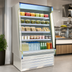 Thumbnail image #3 for Howard-McCray 35E Series 51-Inch Multi-Purpose Open Merchandiser with Self-Contained Refrigeration and 4 Rows of Lit Shelves