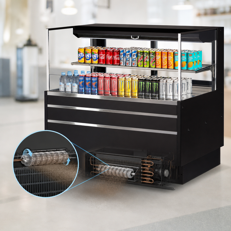 Product image #4 for Turbo Air Low Profile Horizontal Open Display Merchandiser, 46-3/4 Inch Wide, 10.2 Cu. Ft., Self-Contained R-290 Refrigeration