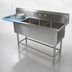 Thumbnail image #3 for John Boos Pro-Bowl 3-Compartment Floor Model Sink with 30-Inch Left Drainboard, 24 x 24 x 12 Inch Bowls