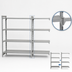 Thumbnail image #4 for Cambro Camshelving Premium Stationary 4-Tier Solid Add-On Shelving Unit, 24 x 36 x 72 Inches, Speckled Gray