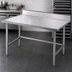 Thumbnail image #3 for Advance Tabco 60-Inch x 30-Inch 14-Gauge 304 Stainless Steel Work Table with 5-Inch Backsplash and Open Base