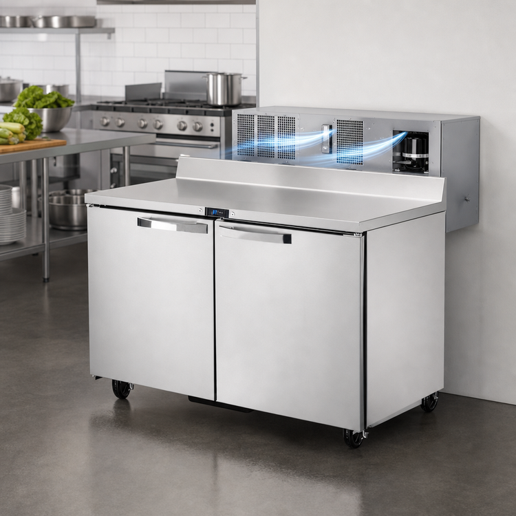 Product image #3 for True SPEC Series 48-Inch Two-Section Work Top Refrigerator with Rear-Mounted Self-Contained Refrigeration